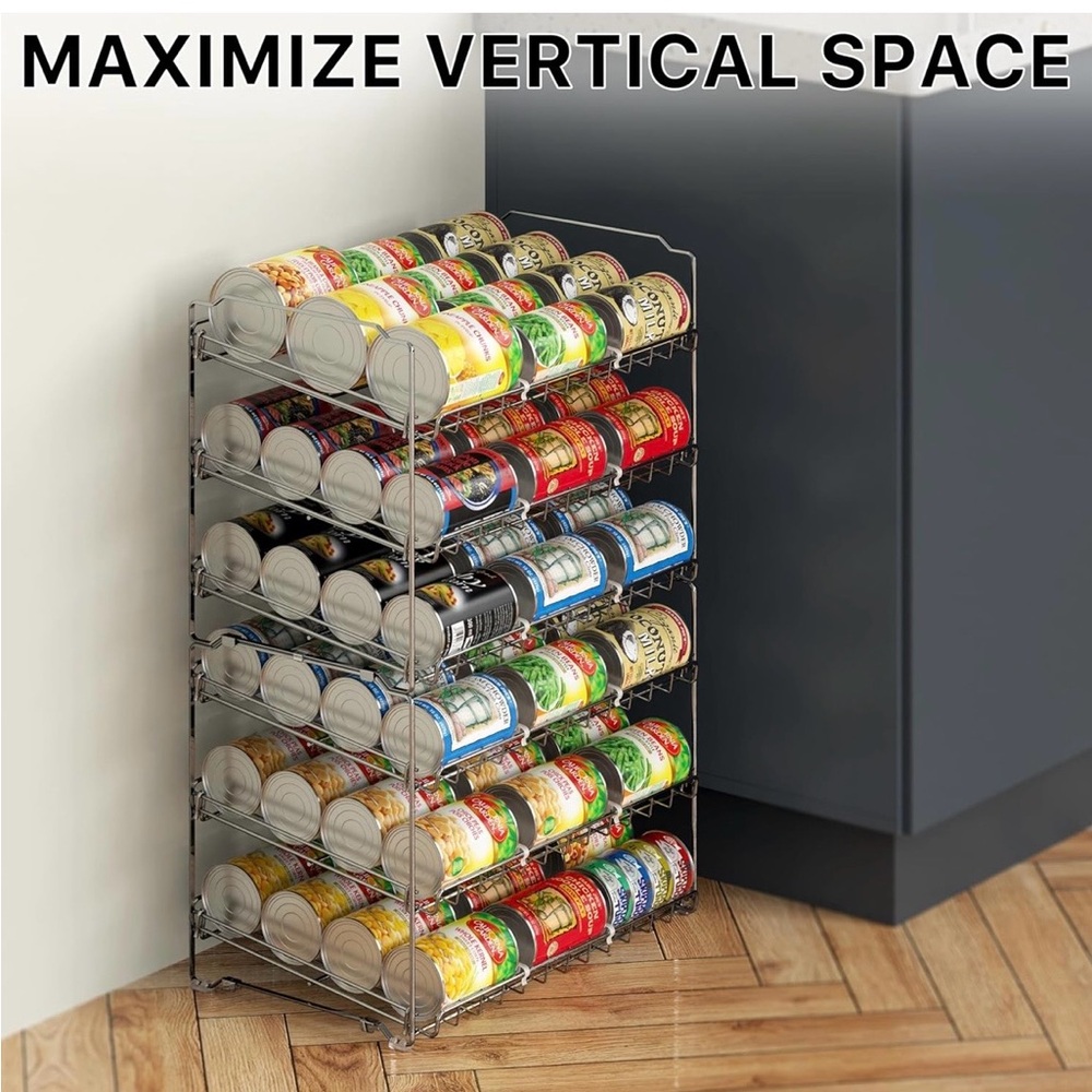 Chrome Can Organizer Rack for Kitchen - Picture 8 of 9